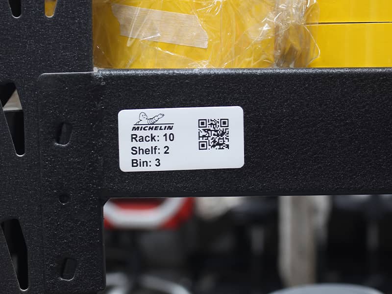 adhesive asset racking label