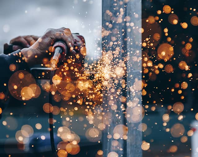 construction worker welding
