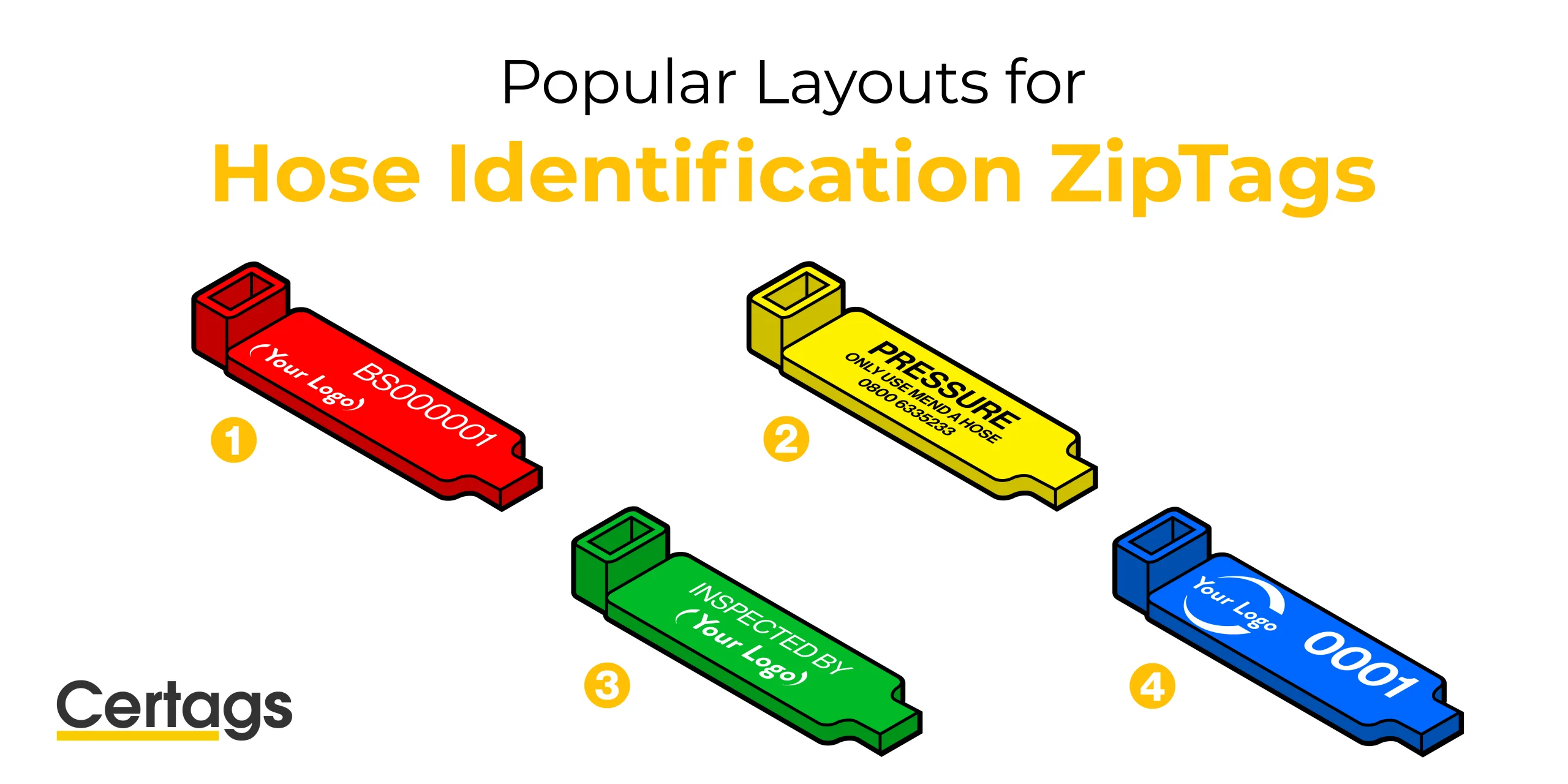 Hose Identification Tags Popular Layouts